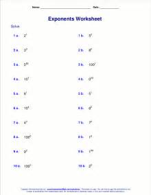 Exponent Practice Worksheets