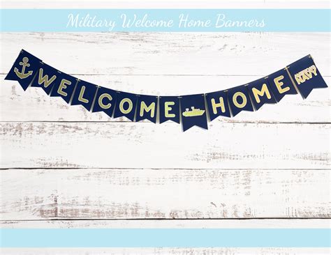 Military Welcome Home Banner US Navy Welcome Banner Welcome Home Flag ...