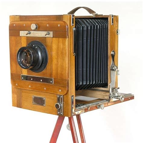 Believe it, an antique of the oldest camera in history. The wooden ...