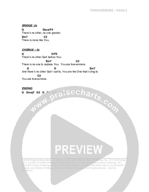 Forevermore Chords PDF (G3 Worship) - PraiseCharts