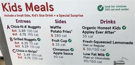 Chick-fil-A menu with prices – SLC menu