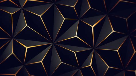 Triangle Solid Black Gold Abstract, HD wallpaper | Peakpx