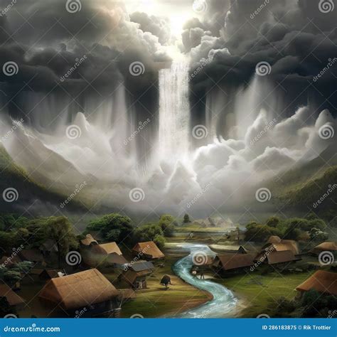 Biblical flood stock illustration. Illustration of biblical - 286183875