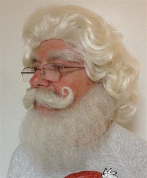 Custom Made Santa Claus Beard, Wig, & Eyebrow Combo Set – Santa Makeup ...