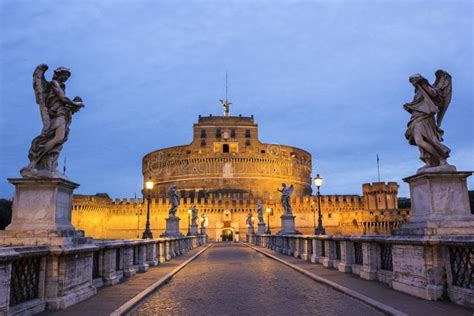 Castel Sant Angelo in Rome, Italy Stock Photo - Image of bridge, sant ...