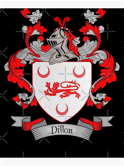 "Dillon Coat of Arms | Dillon Family Crest" Poster for Sale by chuppys ...