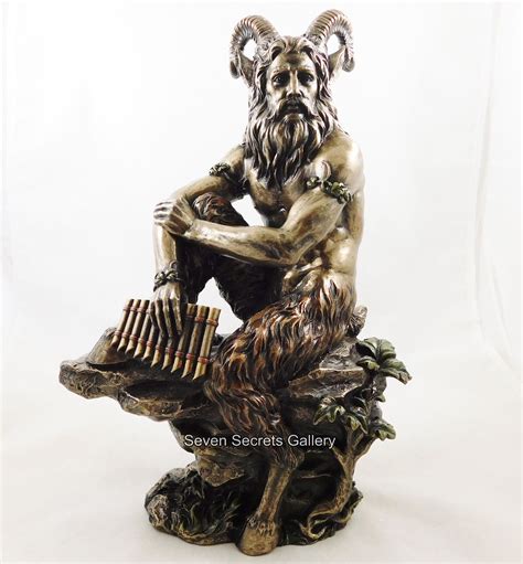 PAN Pagan God Statue Cloven Hoofed Satyr Greek Mythology Figurine 11.1 ...