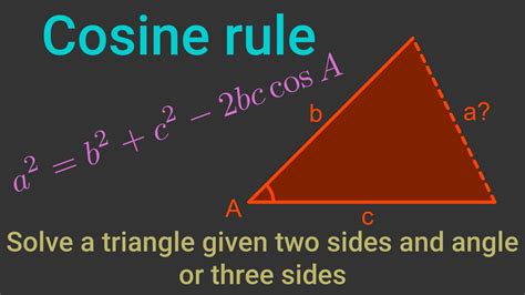 Cosine rule - YouTube