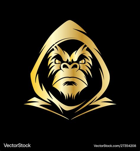 Gorilla head image for sport logo Royalty Free Vector Image