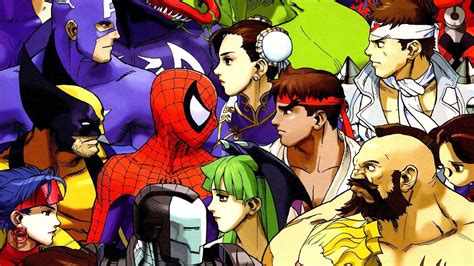 Download Marvel Vs Capcom Characters in Epic Battle Wallpaper ...