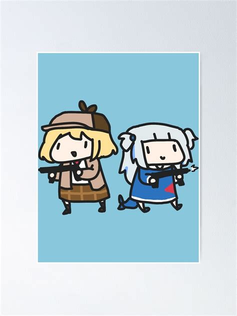 "Smol Ame and Gura" Poster for Sale by MolinaAerts | Redbubble