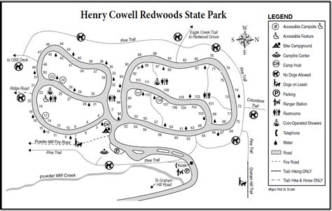 Henry Cowell State Park Map – Map Of California Coast Cities