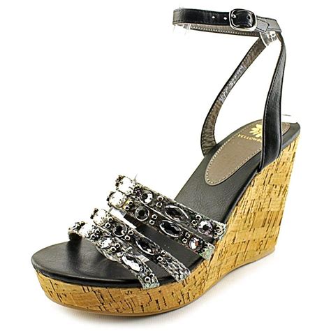 Yellow Box Kerr Open Toe Synthetic Wedge Sandal >>> Visit the image ...