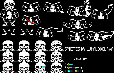 Pixilart - My sans sprite sheet by Lunall