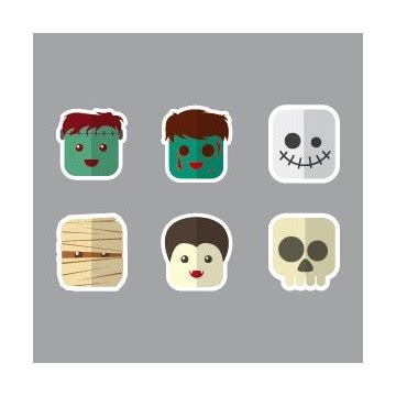 Passion Stickers - Halloween Monster decals kit for your Haunted House