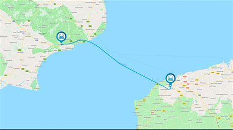 mapa-eurotunnel | Eurotunnel de Calais a Folkestone