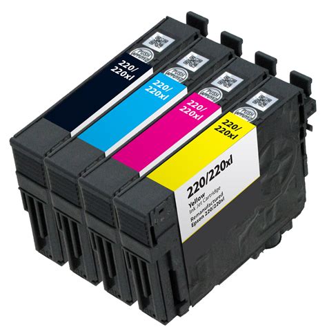 Remanufactured Epson 220XL Ink Cartridge - 4 Pack-1365347