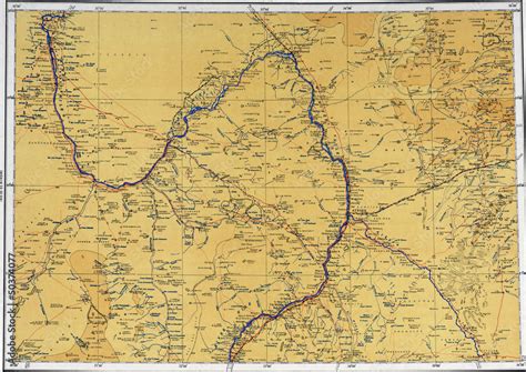 Militray map of Africa 1945 Stock Photo | Adobe Stock