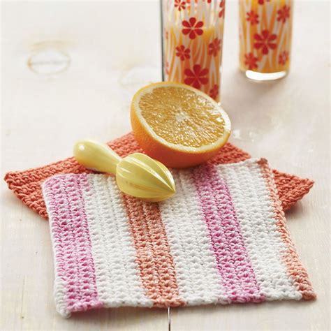 Free Printable Sugar And Cream Knit Dishcloth Pattern