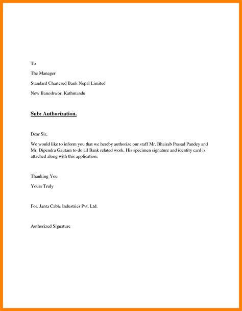 Sample of Authorization Letter Template with Example | Authorization Letter