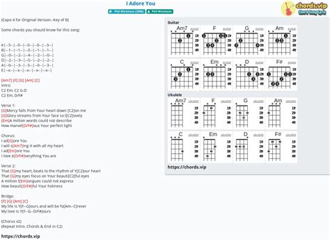 Chord: I Adore You - Phil Wickham - tab, song lyric, sheet, guitar ...