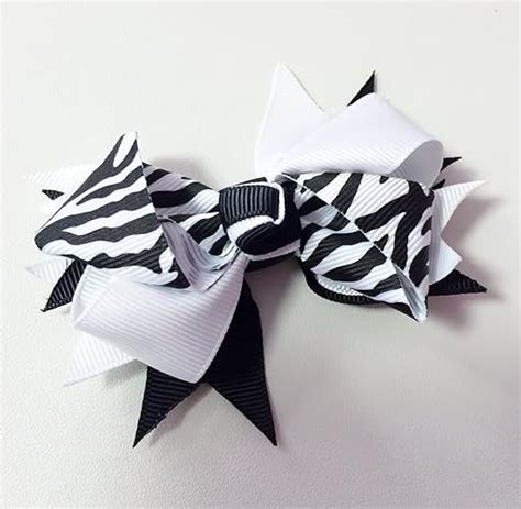 Amazon.com: Zebra Print Ribbon Bow Hair Clip : Handmade Products