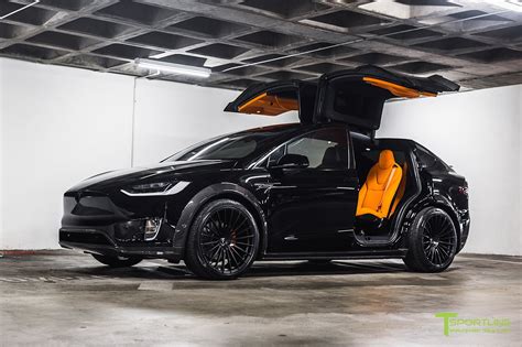 T Largo 7: Black and Orange Tesla Model X by T Sportline - GTspirit