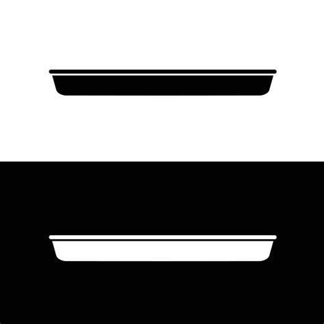 Baking sheet pan silhouette flat vector. Black and white bakeware icon ...