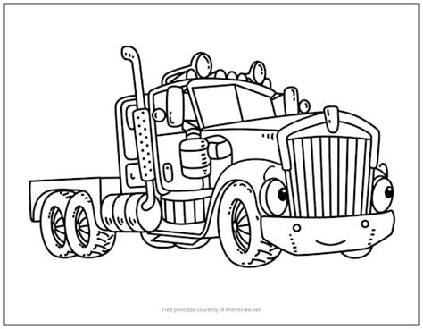 Mack Truck Coloring Page | Print it Free