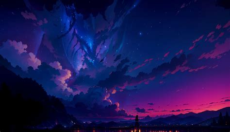 Amazing Purple Sky Cool Night Wallpaper, HD Artist 4K Wallpapers ...