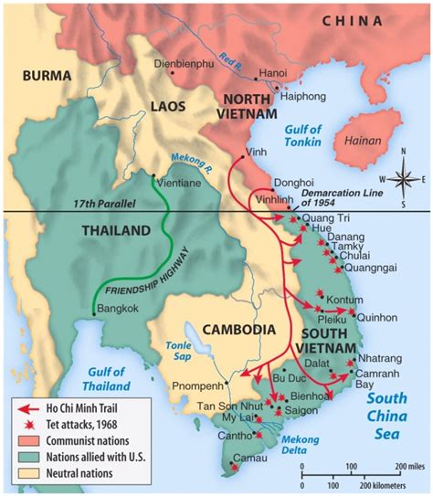 Vietnam War Zones Map