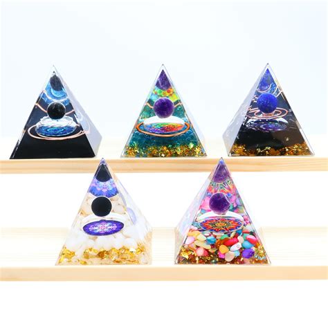 1pc Orgone Pyramid Crystals Natural Stone Orgone Energy Generator ...