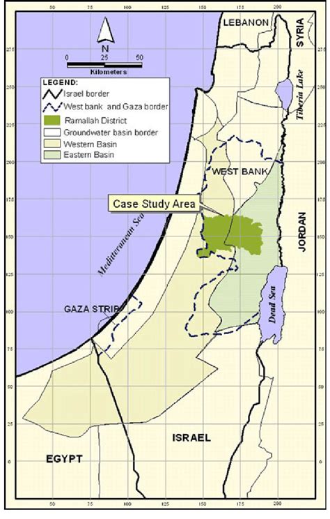 Location map for Ramallah District | Download Scientific Diagram