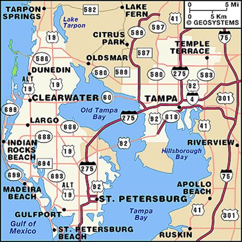 Map Of Tampa Bay Area Cities - Pepi Trisha