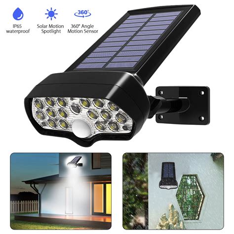 EEEKit Waterproof LED Solar Wall Light, PIR Motion Sensor Solar ...