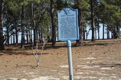 Photo: Fort Walker Marker with Port Royal Sound in background