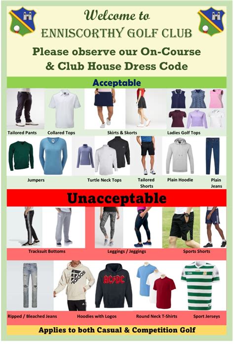 Dress Code & Etiquette - Enniscorthy Golf Club