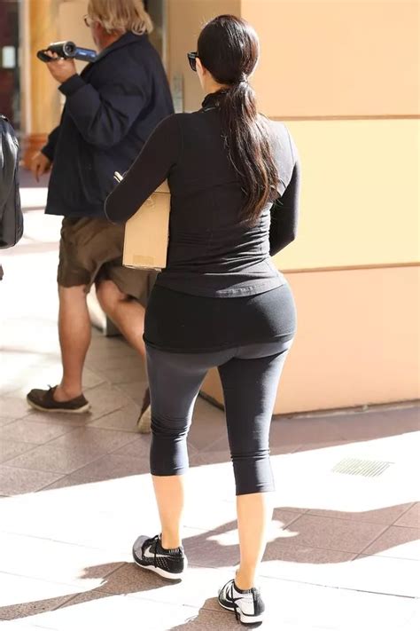 Kim Kardashian flaunts her famous bum as she leaves yoga studio - Irish ...