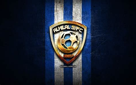 Download wallpapers Al Hilal FC, golden logo, Saudi Professional League ...