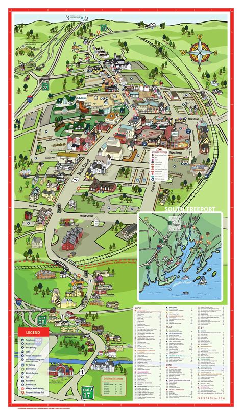 Freeport Maine Map Of Outlets - map of interstate