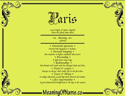 Paris - Meaning of Name