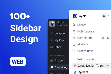 A Guide to UI Design: 100+ Innovative Sidebar Examples | Eagle Community