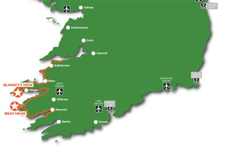 Map of Kerry Wild Atlantic Way - Wild Atlantic Way Ireland | Online Guide