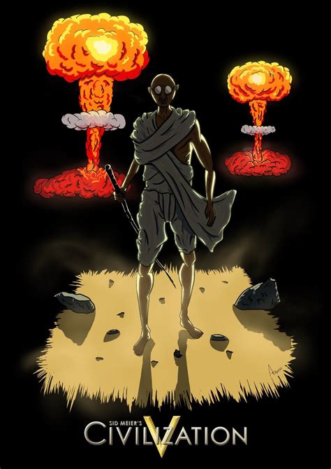 [Civilization]Made a depiction of how Gandhi is in the game : r/gaming