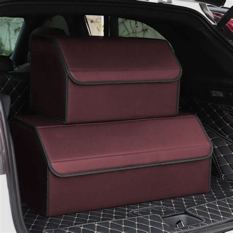 Car Boot Foldable Trunk Cargo Organizer Storage Box Red Medium