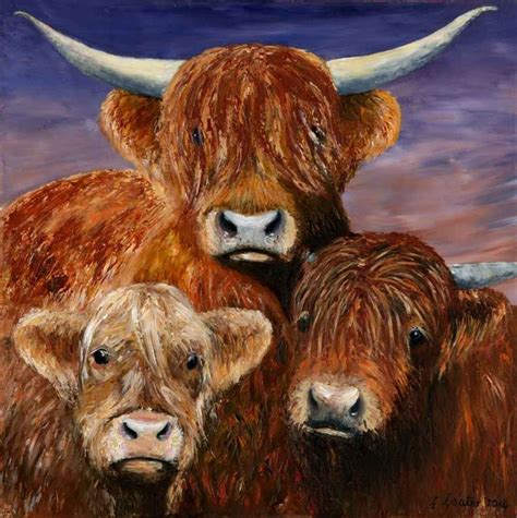 Highland Cattle Oil painting by Gillian Coates | Artfinder