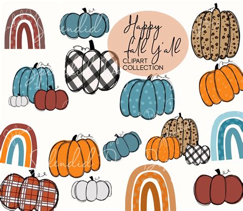 Fall Pumpkin Clip Art Fall Clip Art Autumn (Download Now) - Etsy