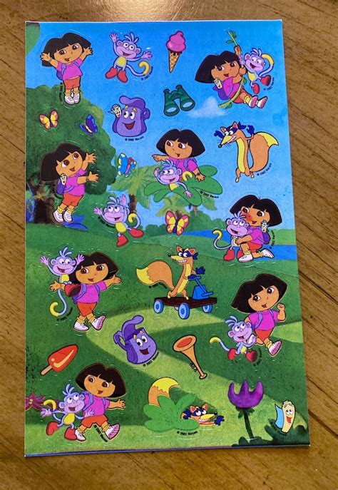 Vintage Dora the Explorer Sticker Sheet - Etsy