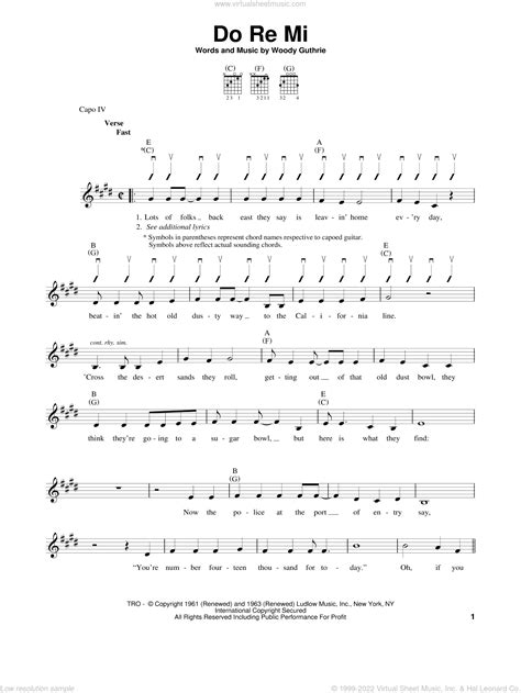 Do Re Mi Ukulele Chords - Sheet and Chords Collection