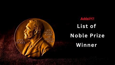 Nobel Prize 2022 Winners list: Check the Complete List of Noble Prize ...